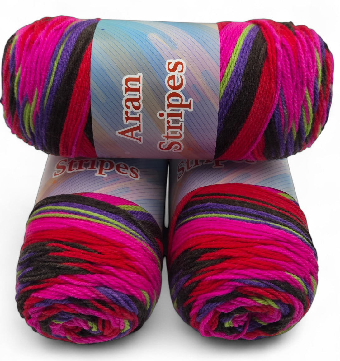 Aran Stripes 200G yarn balls