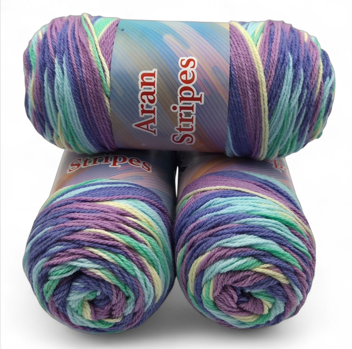 Aran Stripes 200G yarn balls