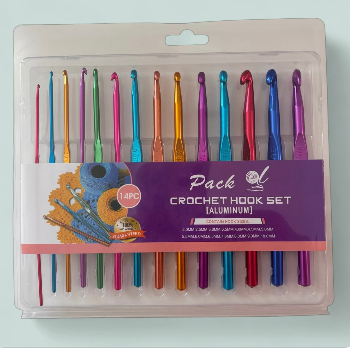 Set of 14 crochet hooks