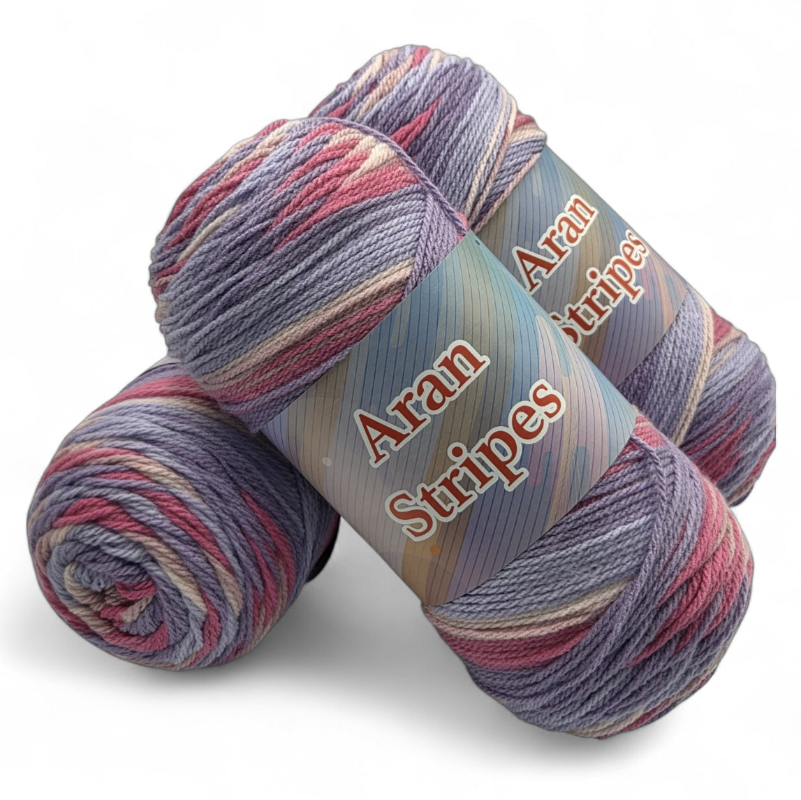 Aran Stripes 200G yarn balls
