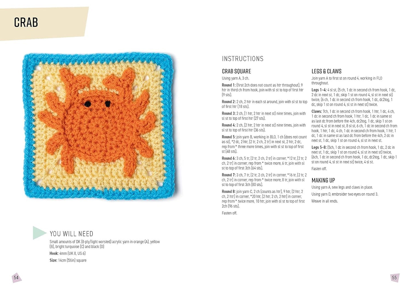20 Animal Granny Squares Book
