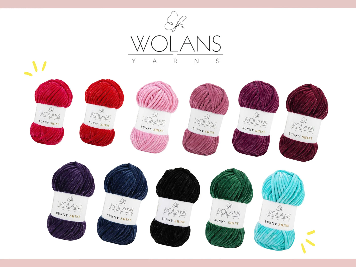 Wolans Bunny Shine Chenille Yarn 100G