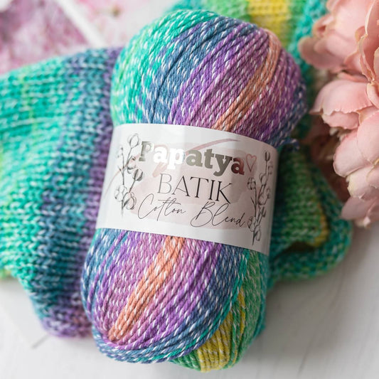 Papatya Batik Cotton Blend DK 100G (PACK OF 5)