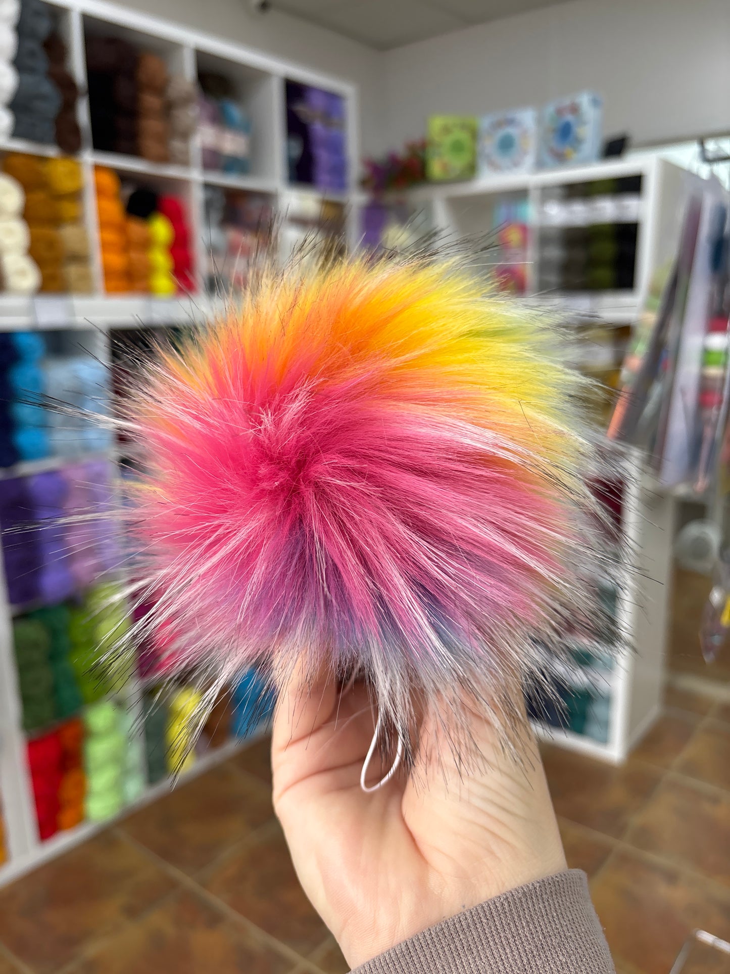 MARDI GRAS - FAUX FUR POMPOM!