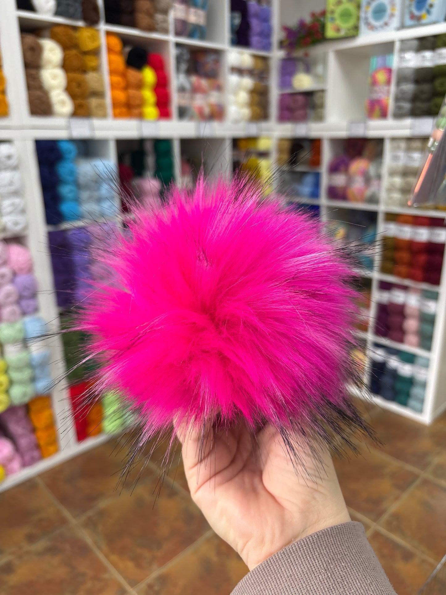 MARDI GRAS - FAUX FUR POMPOM!
