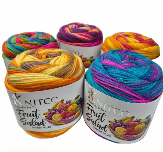 Knitco Fruit Salad DK 1x 100G 100% acrylic dk knitting crochet yarn