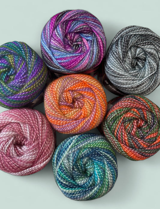 Cosmic dust- Sparkling DK 100G yarn balls