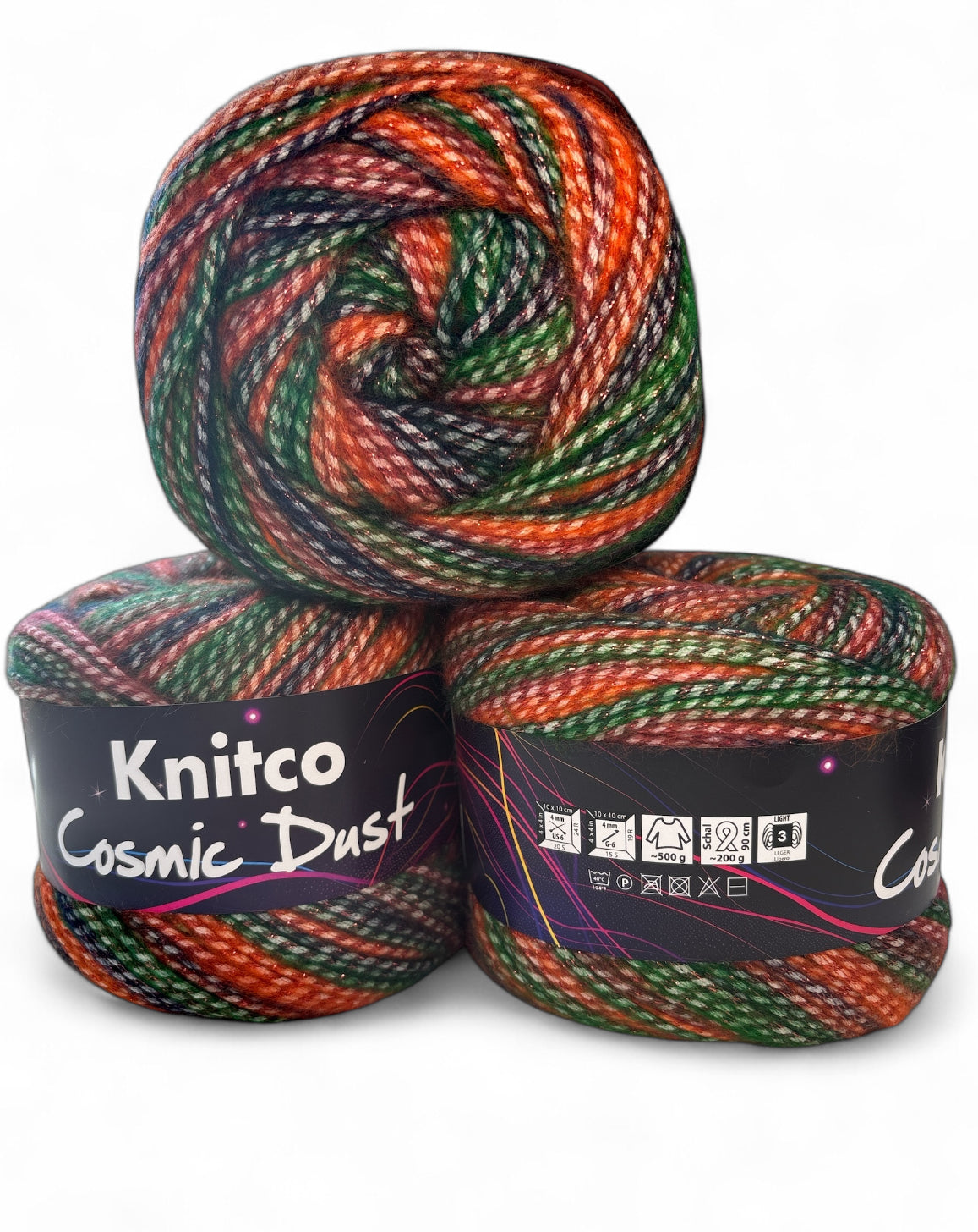 Cosmic dust- Sparkling DK 100G yarn balls