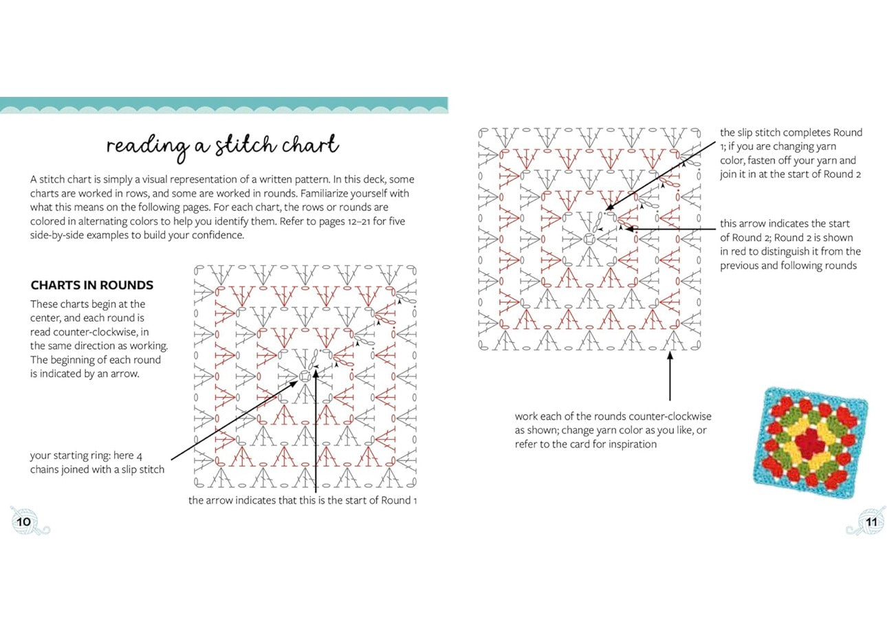 The bright and Bold granny square card deck