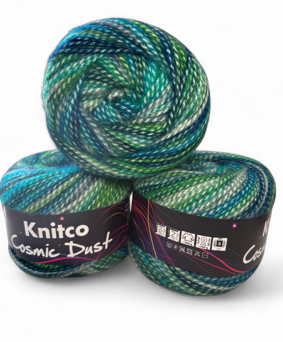 Cosmic dust- Sparkling DK 100G yarn balls
