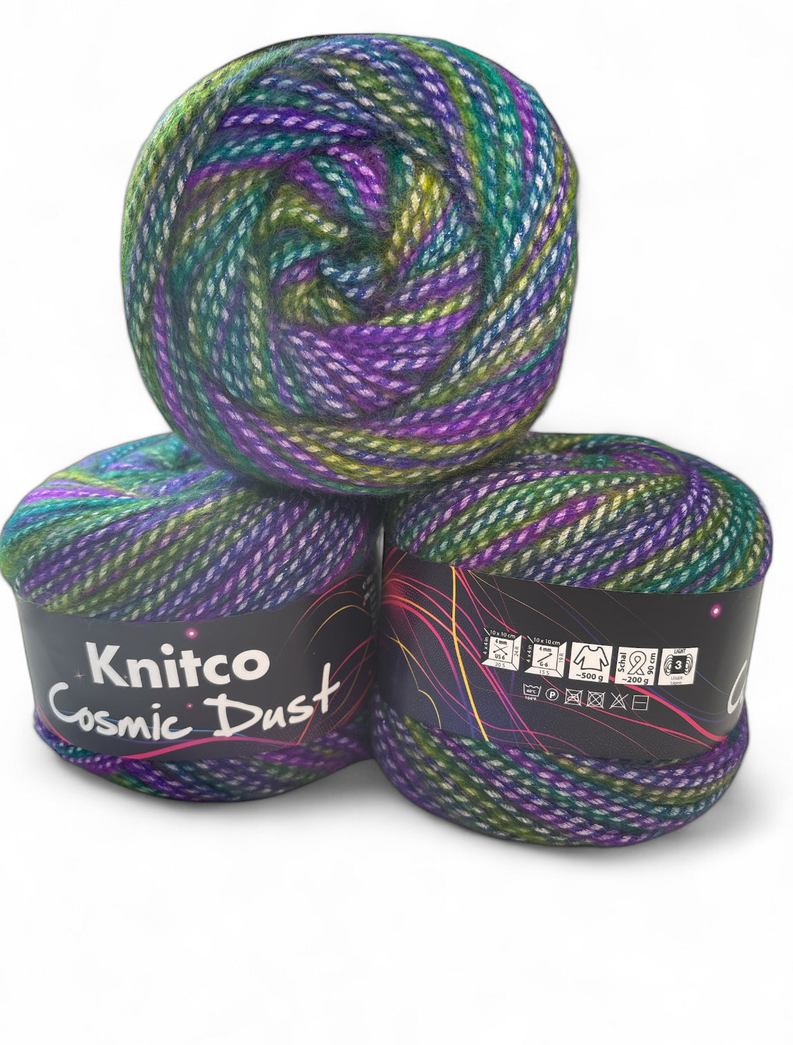 Cosmic dust- Sparkling DK 100G yarn balls