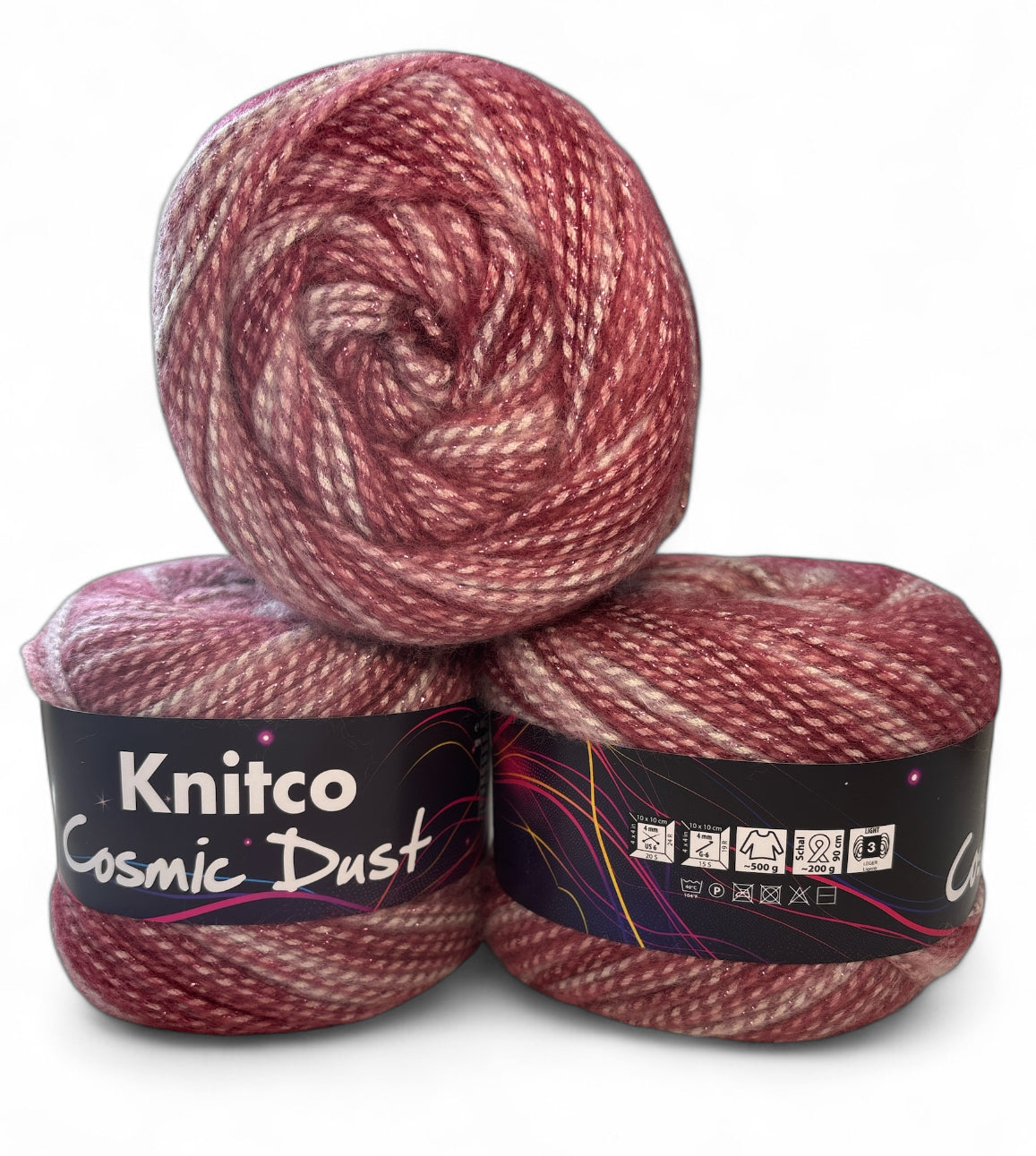 Cosmic dust- Sparkling DK 100G yarn balls