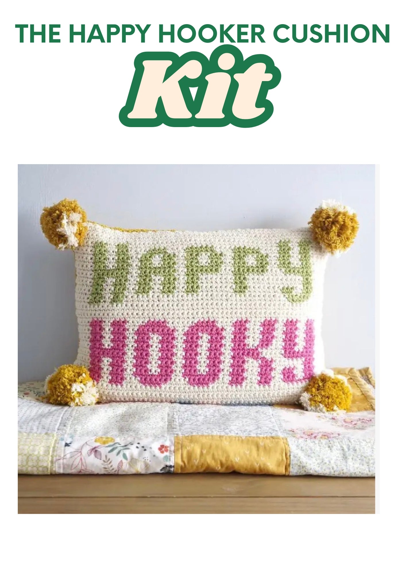The Happy Hooky Cushion- Crochet Kit