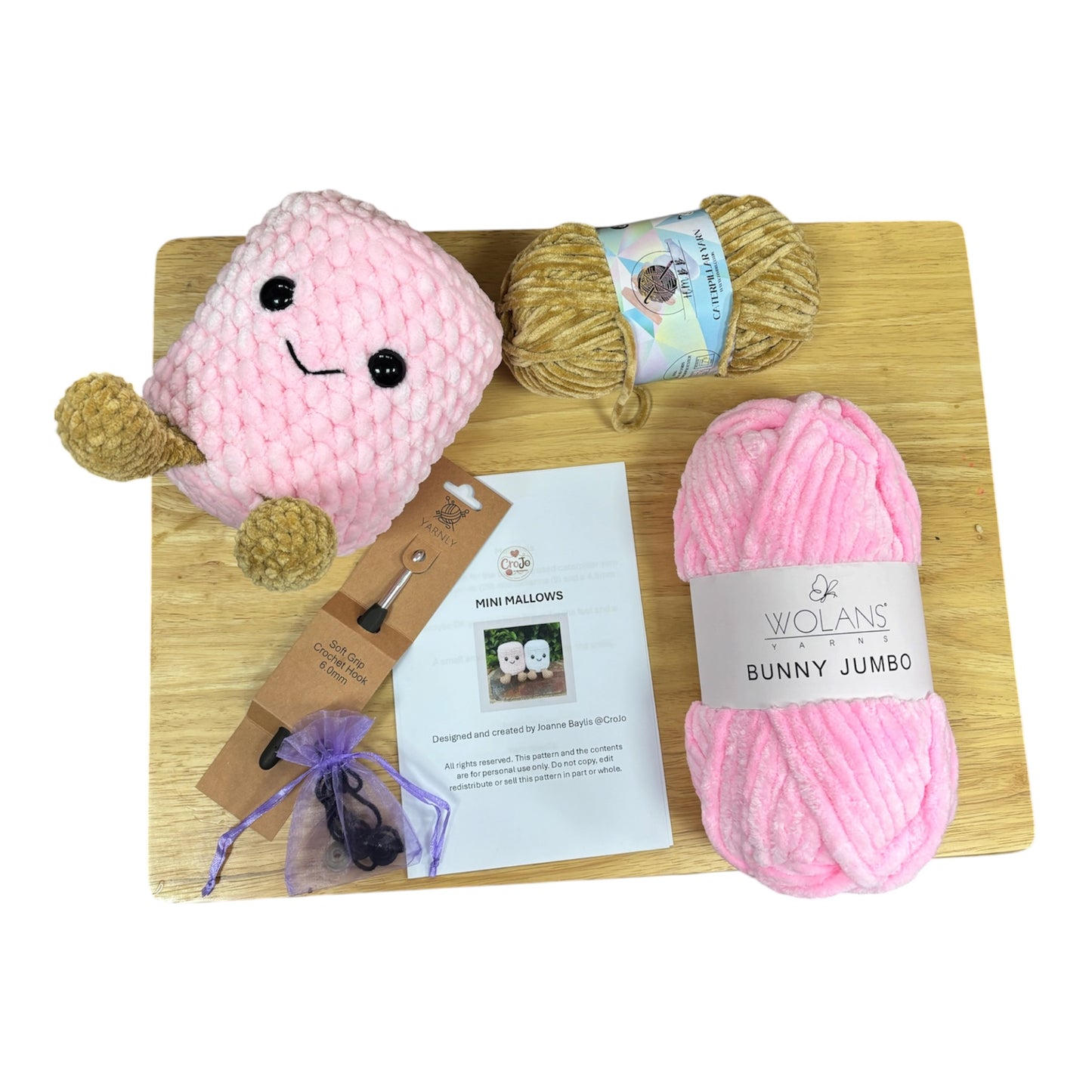 JUMBO Marshmallow Crochet Kit- By CroJo