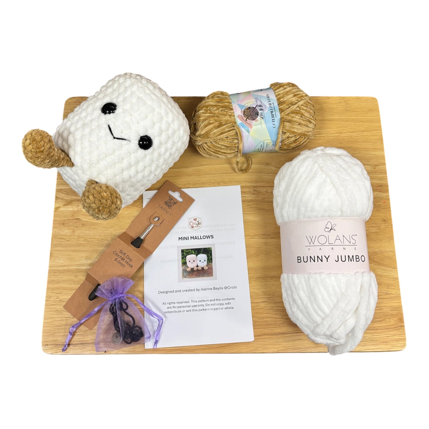 JUMBO Marshmallow Crochet Kit- By CroJo