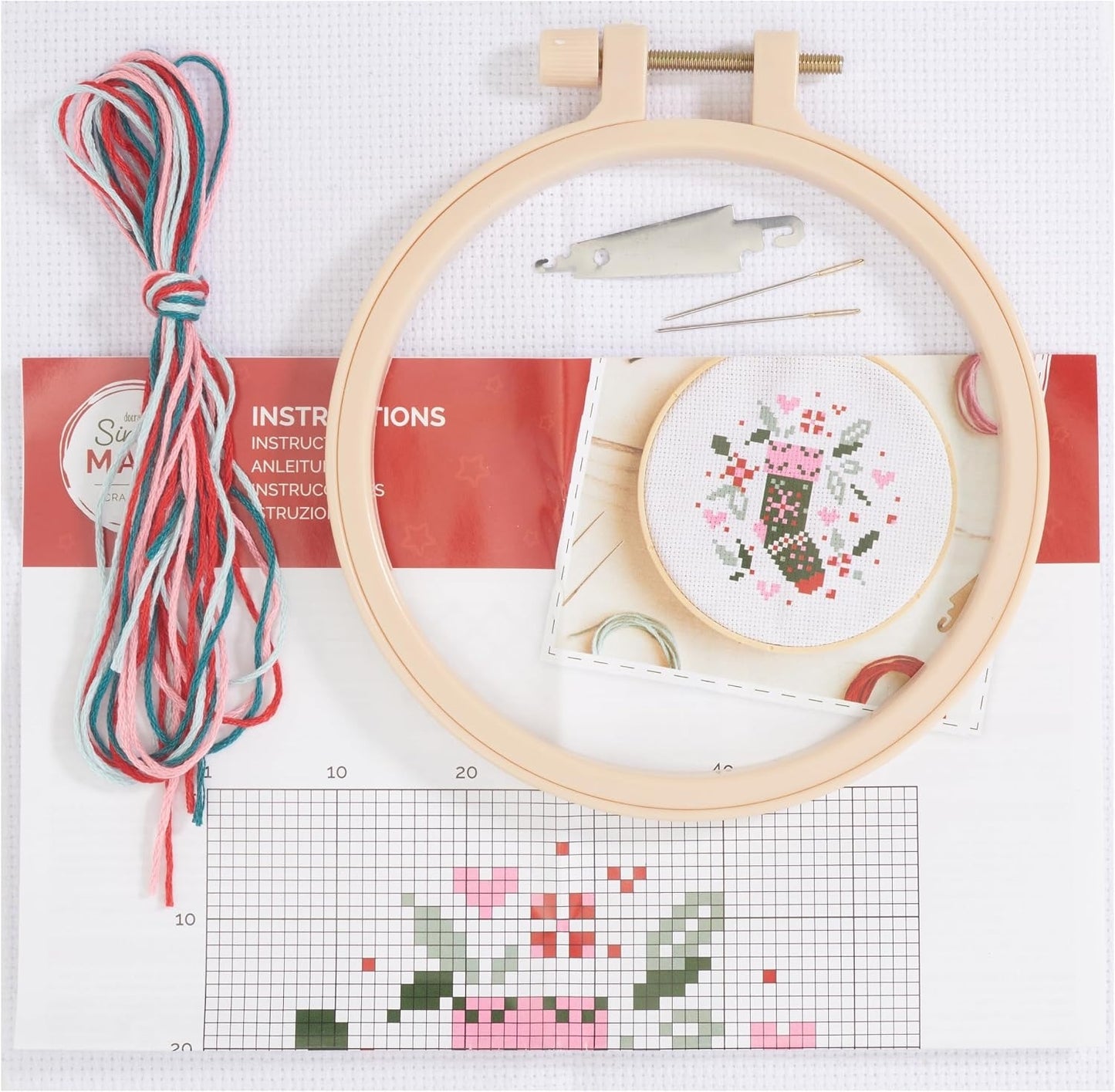 Christmas Cross Stitch Kits (125mm)