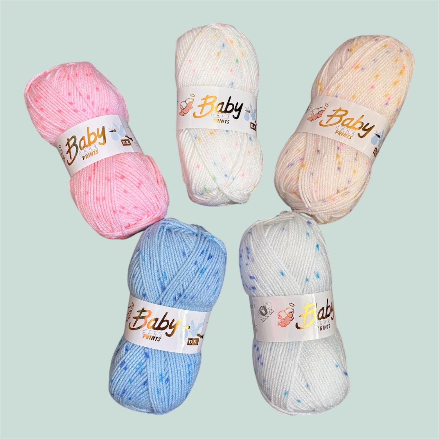 Baby Care Prints DK 1x 100G 100% Acrylic 300M knitting crochet yarn – Hmbb