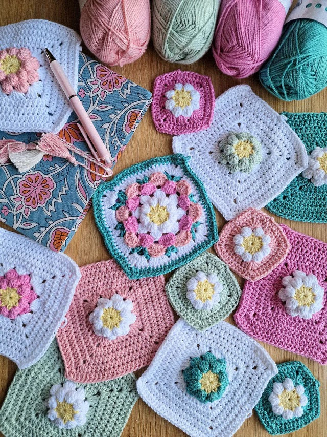 Cygnet Petal Patchwork Blanket 2025 -  CAL COTTON Yarn Pack