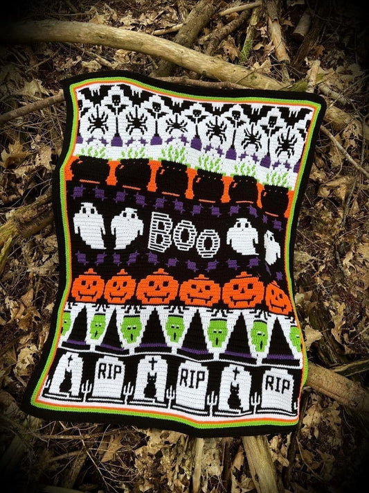BOO! Halloween Blanket by Rosina Plane - Yarn Pack