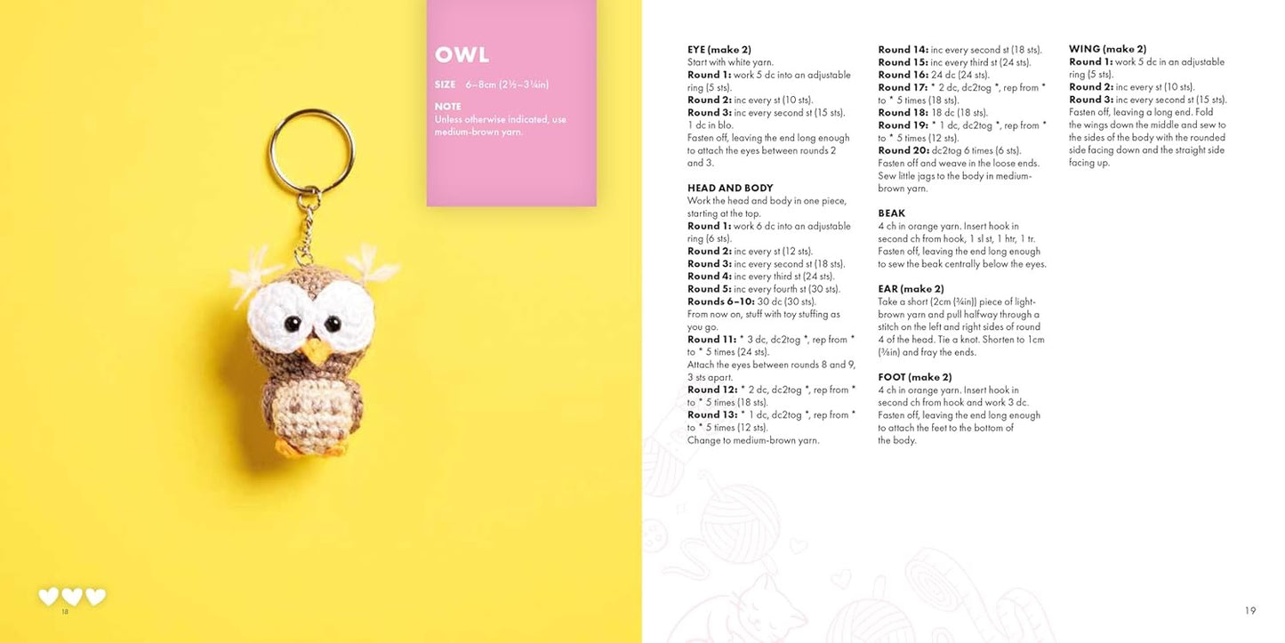 Mini amigurumi bag Charms Book