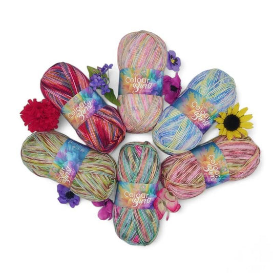 Stylecraft Colour Burst DK 1x 100G 320M knitting yarn crochet yarn super soft