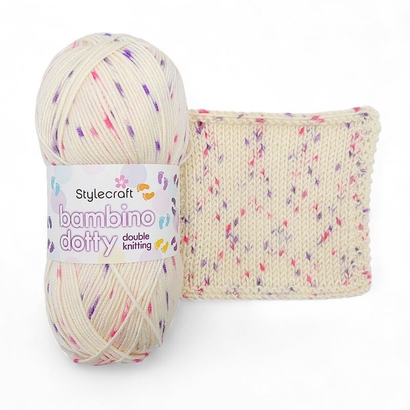 Stylecraft Bambino Dotty DK 1x 100G 250M 100% Acrylic baby yarn knitting crochet yarn