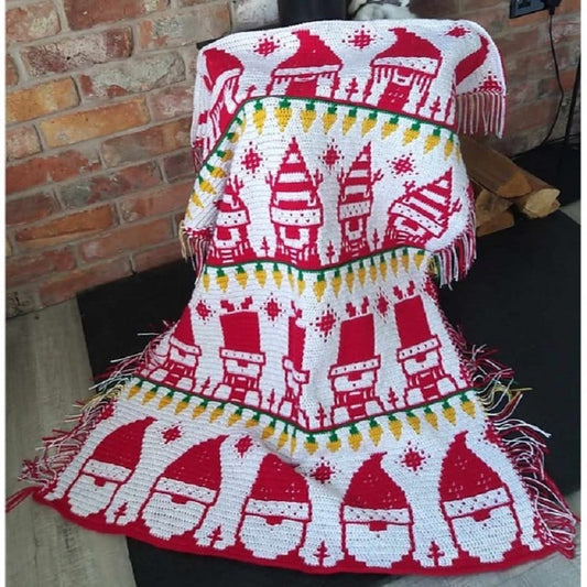 Gonk’s Holiday Mosaic Blanket by Rosina Plane Crochets Yarn Pack