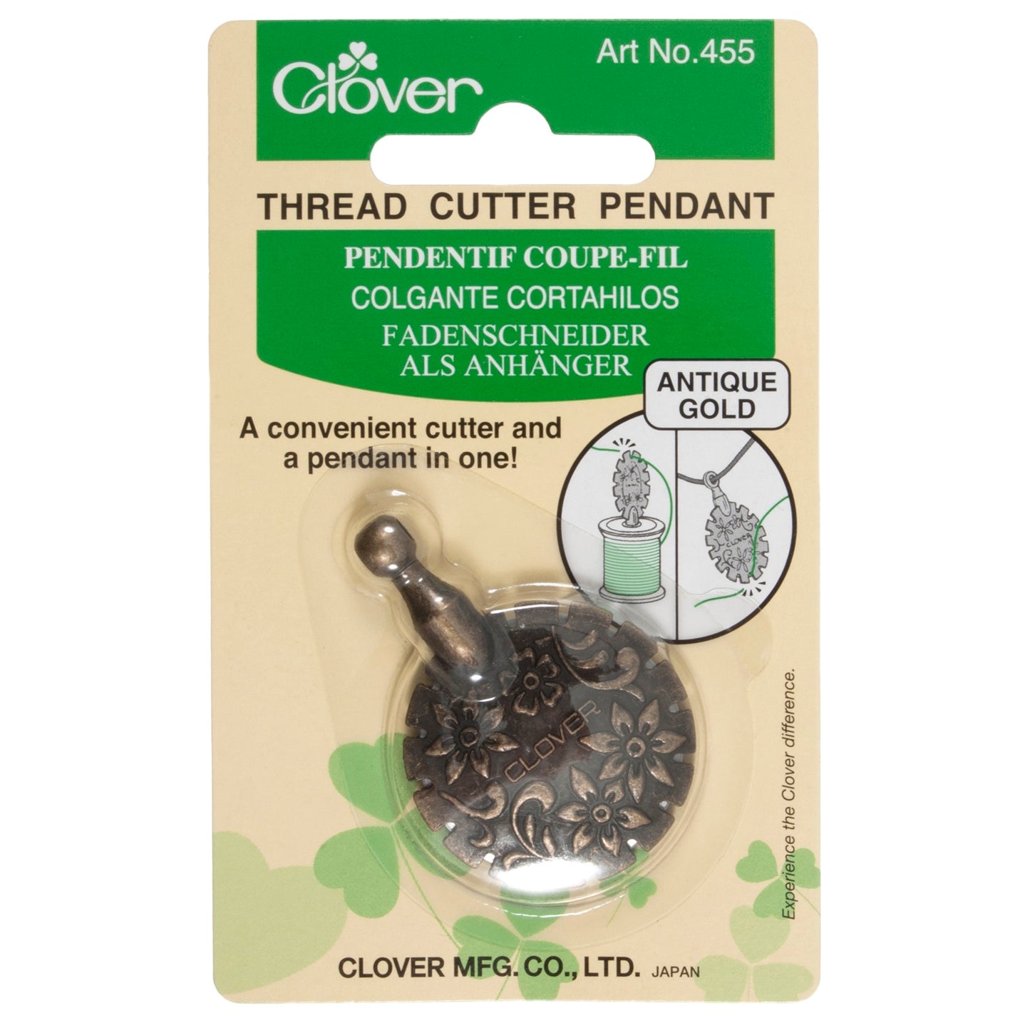 Clover: thread Cutter Pendant