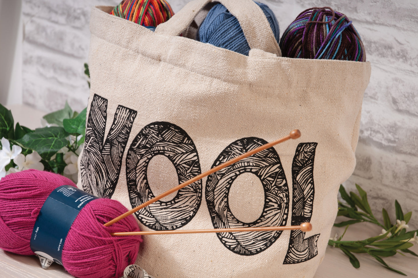 Drawstring WOOL XL Bucket Bag